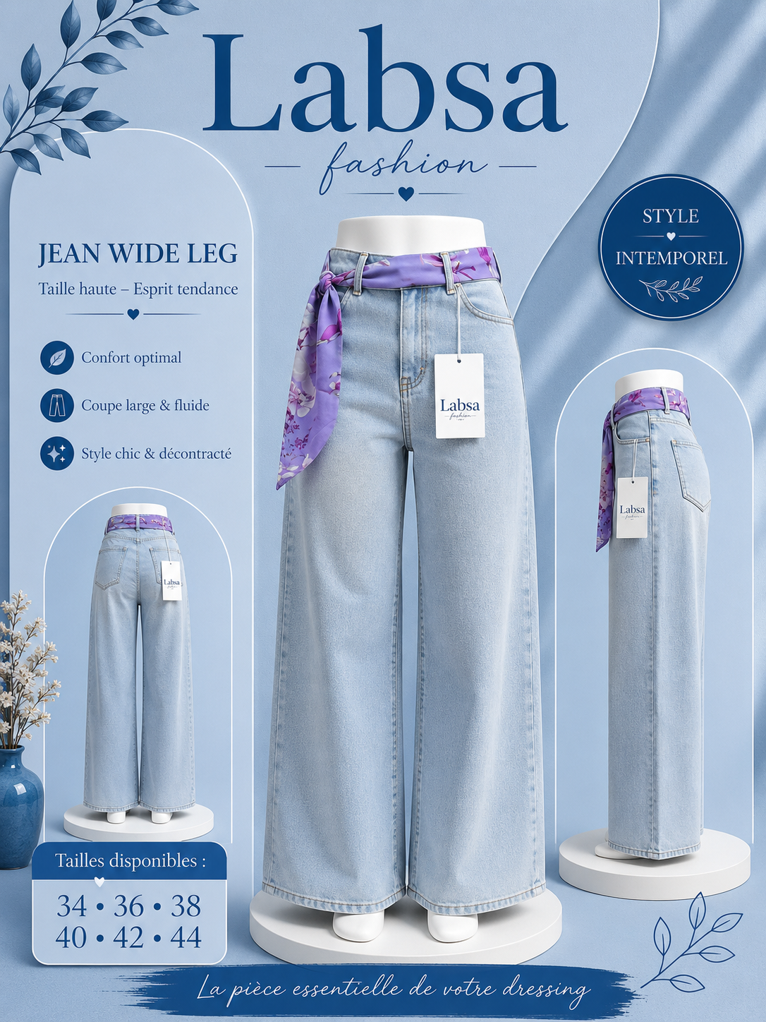 Pantalon Wide Leg