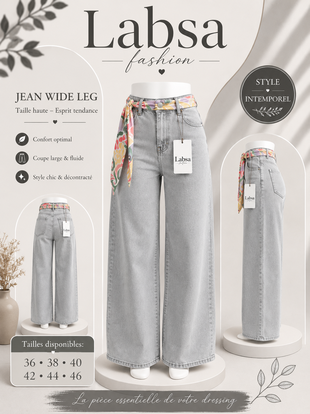 Pantalon Wide Leg